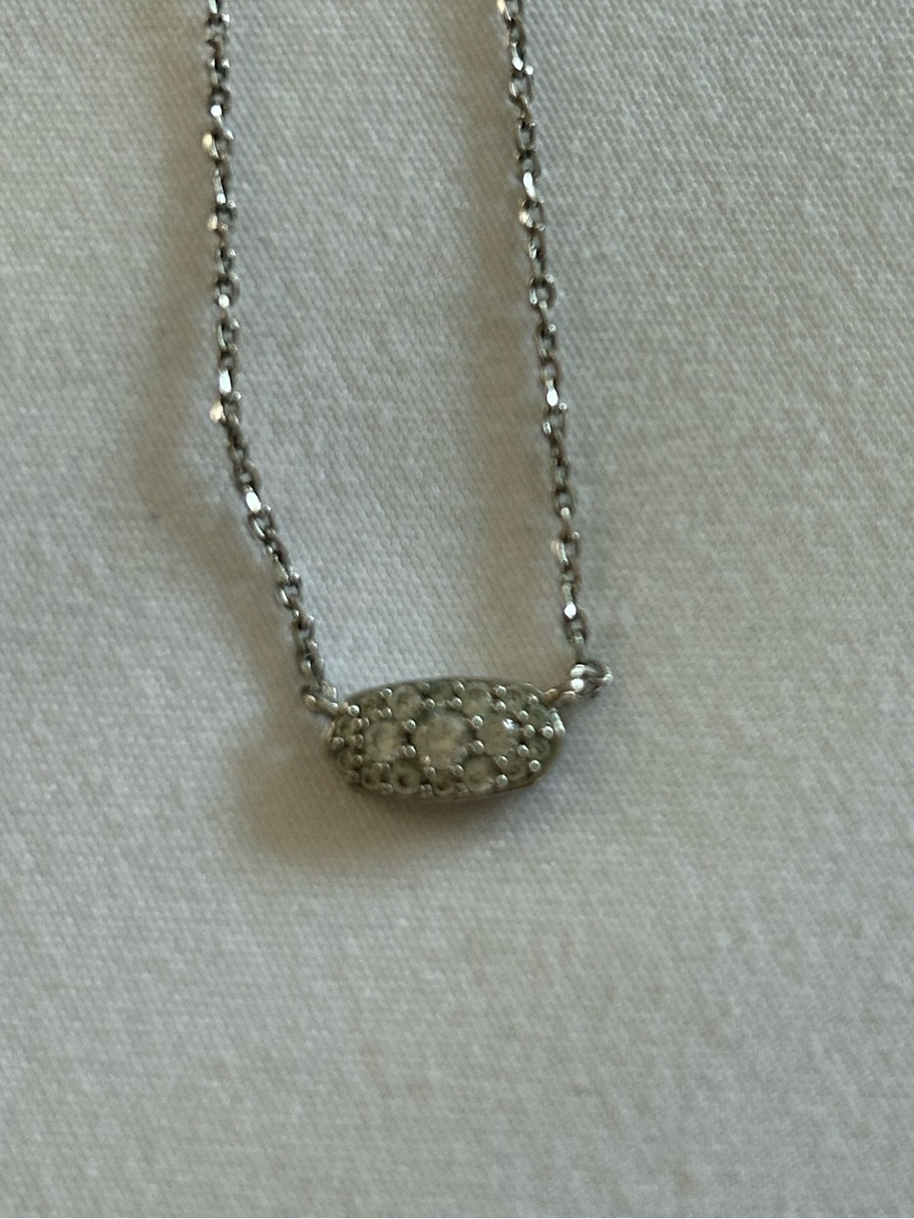 Kendra Scott Grayson Crystal SILVER  necklace - Picture 4 of 6